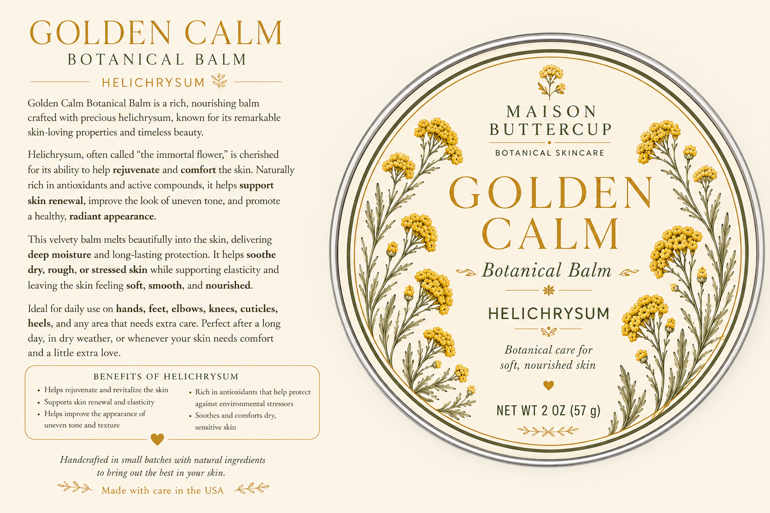 Golden Calm Botanical Balm