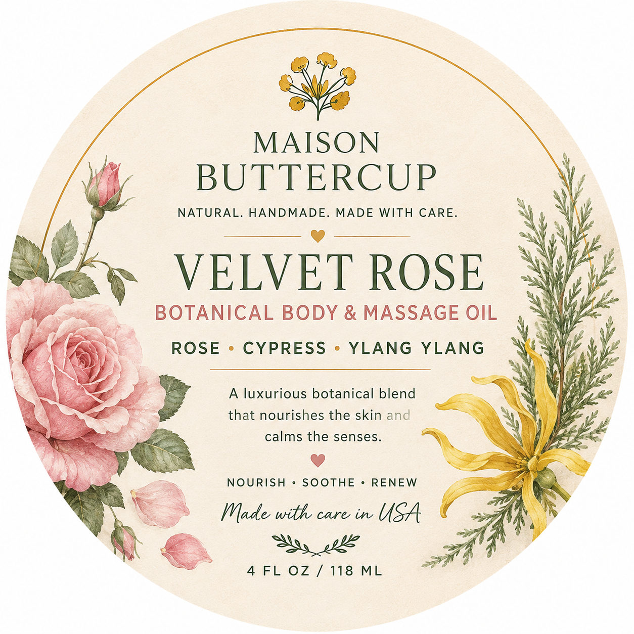 Velvet Rose Botanical Body & Massage Oil