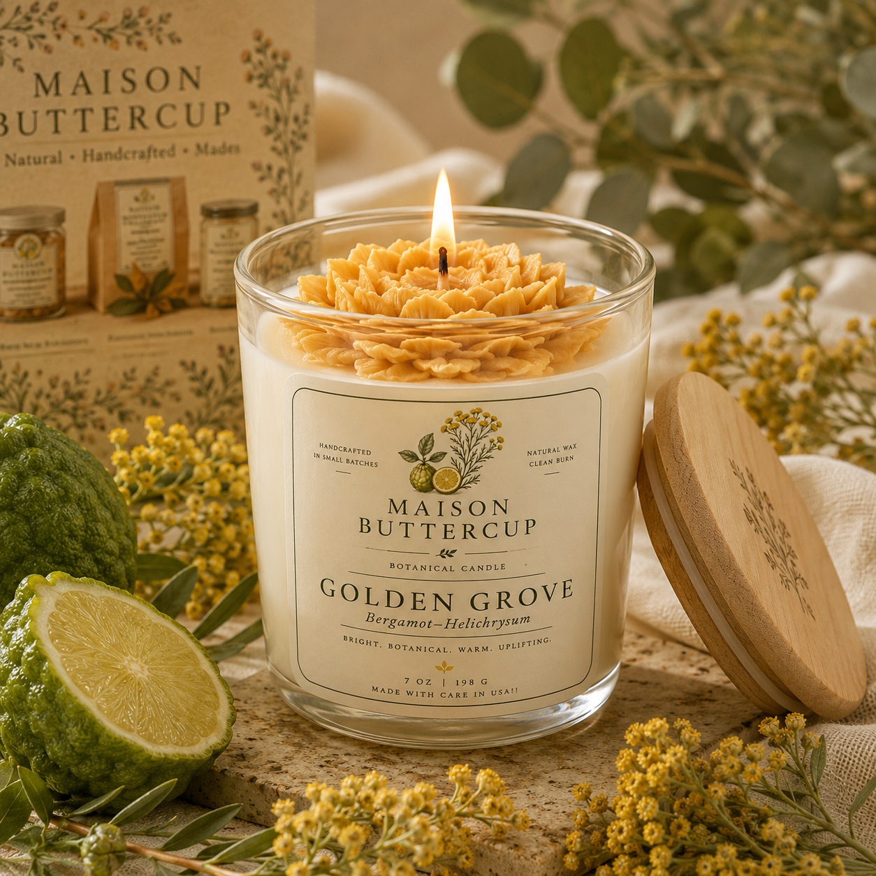 Golden Grove Botanical Candle